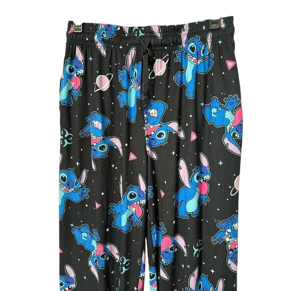 Disney Stitch Spaced Out Sleepwear Women's Size S Black Pajama Pants Loungewear - Picture 2 of 9